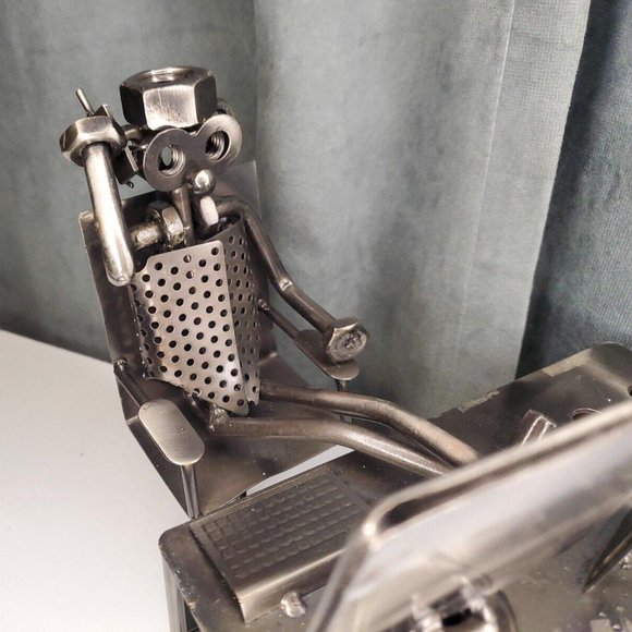 Nuts & Bolts Desk Organizer Sculpture STEELMAN24 Hinz & Kunst, Man at Desk - Picture 7 of 9